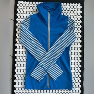 Lululemon Daily Yoga Jacket in Beaming Blue Stripe